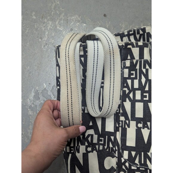 Calvin Klein Large Tote Bag Retro distressed black and white - Picture 10 of 10